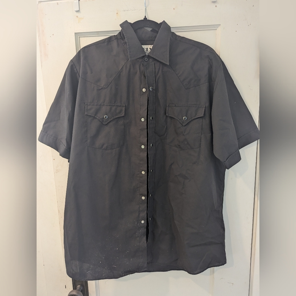 Black Western Snap Shirt